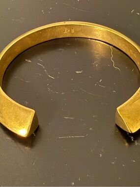 Madewell R+T Gold Brass Cuff Bracelet